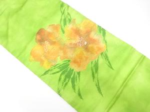 花模様織り出し　名古屋帯